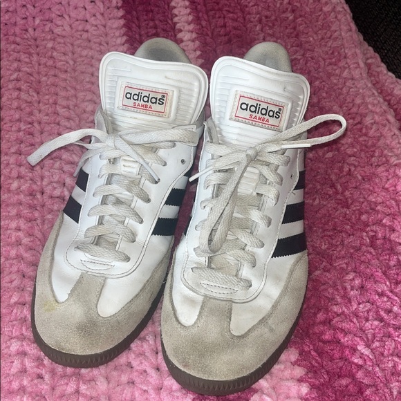 Adidas Samba White and Black Trainers - Picture 1 of 7